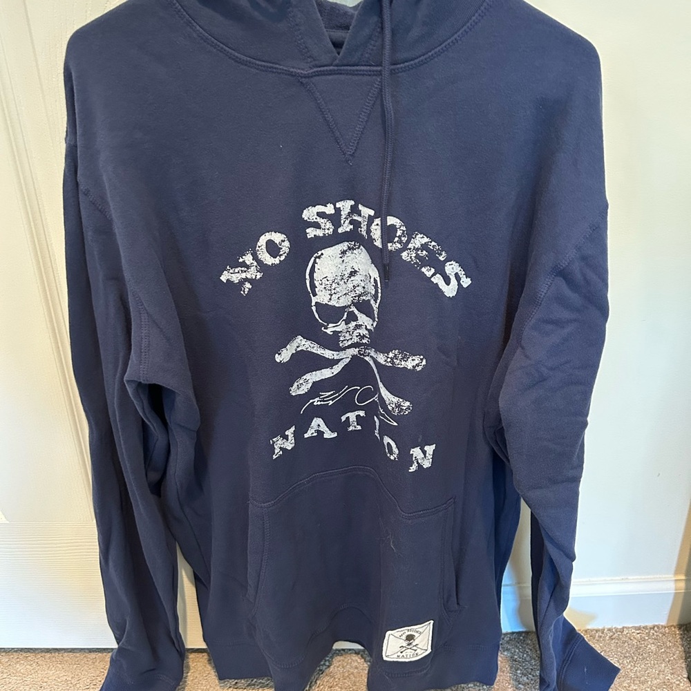 Blue Graphic Sweatshirt with Skull Design - Picture 2 of 6